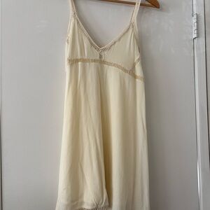 Tobi cream slip dress